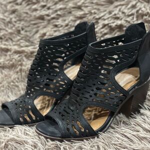 Maurices Black Laser Cut Heels